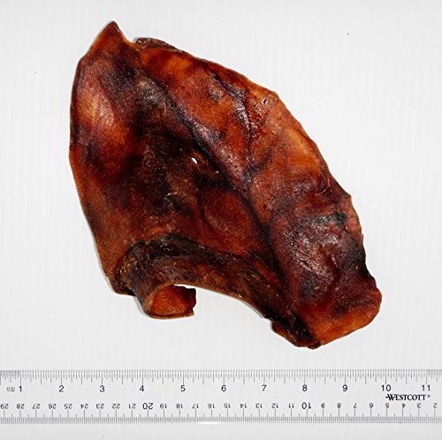 #1 Jumbo Pig Ears for Dogs. Made in the USA! All Natural Texas-Sized Large Dog Treats Pig Ears, Smoked and Delicious!! 5 Large Whole pieces from Jack's Premium.