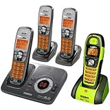 Uniden DECT 1580-4WXT DECT 6.0 Interference-Free Expandable Digital Cordless Phone w/Answering System, 3 Handsets & Waterproof Handset