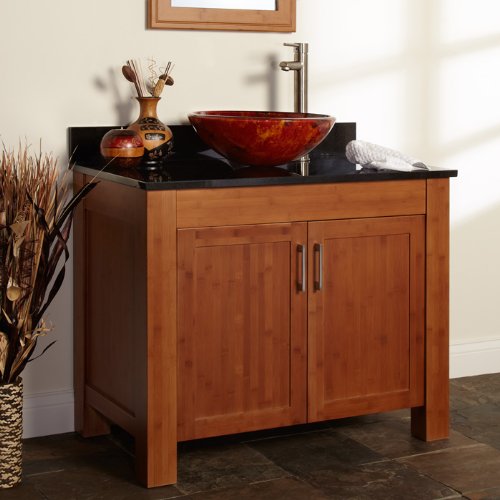 thanksgiving 36 Bamboo Vanity Cutout VesselB0052V0W0U