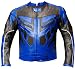 MOTORCYCLE SPEED RACING ARMOR LEATHER JACKET Blue