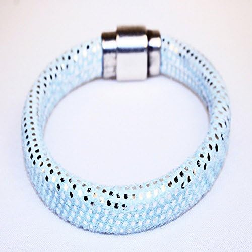 Euro Leather Suede Bracelet Light Blue