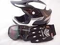 Youth Motocross ATV or Motorcycle Helmet Gloves and Goggles, Large