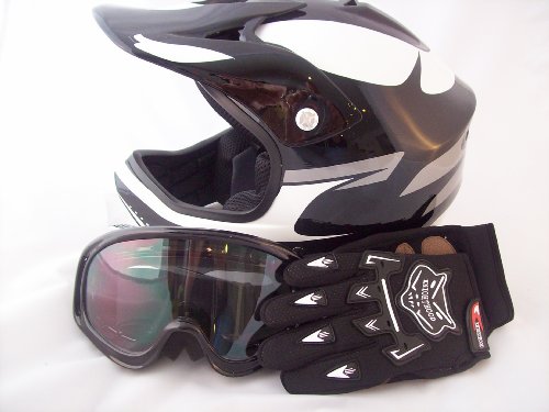 youth motocross atv or motorcycle helmet gloves and goggles large more detail click!