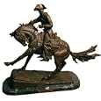 COWBOY American Bronze Handmade Sculpturer By Frederic Remington MEDIUM Size 12 INCH HIGH