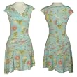 LA BELLE Stretch Floral Wrap Dress, Medium, AQ/CO