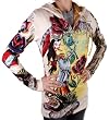 CHRISTIAN AUDIGIER Womens Hoodie Sweatshirt Jacket Tattoo Winter White