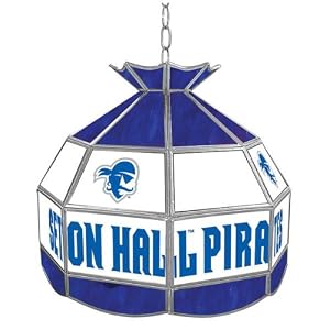 Trademark Seton Hall University stained glass Tiffany lamp - 16-inch
