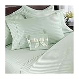 300TC Egyptian Cotton FULL QUEEN MINT STRIPE DUVET COVER SET BY MARRIKAS
