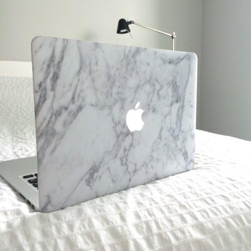MacBook Pro 13 Inch (13.1) - With Retina Display- White Marble - Soft Touch - Hard Case - Top &amp; Bottom Coverage For Models: A1502, A1425, MD212, MD213, ME864, ME865, ME866