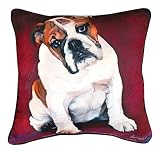 Bulldog Baby Paws & Whiskers 18in Decorative Pillow