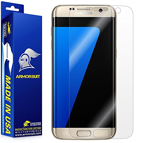Armorsuit MilitaryShield® Samsung Galaxy S7 Edge Screen Protector [Full Coverage] Anti-Bubble HD Shield w/ Lifetime Replacements