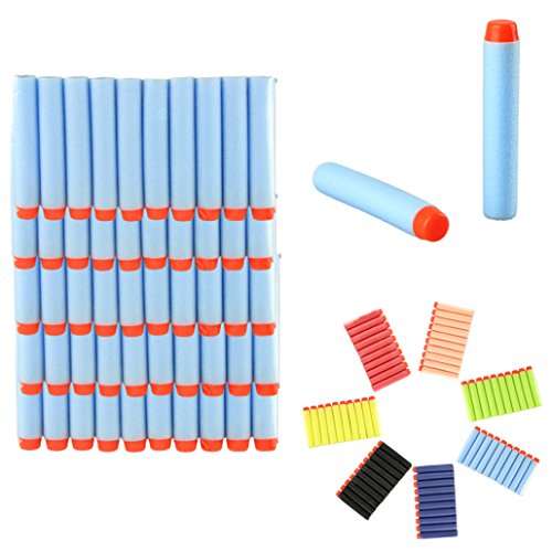 CXB1983(TM)50pcs Children Tactical Weapon Refill Foam Darts for Nerf N-strike Elite Series Blasters Toy gun(SkyBlue)