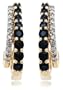 14k Yellow Gold Sapphire and Diamond J-Hoop Earrings