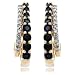 14k Yellow Gold Sapphire and Diamond J-Hoop Earrings