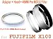 Rainbowimaging Combo (3-in-1) Filter Adapter Ring + Metal Lens Hood + 49mm Pro1D SMC UV Filter for Fuji X100, Replaces Fuji LH-X100 & AR-X100
