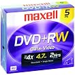 MAXELL 634045 4.7 GB DVD+RW (5 PK WITH JEWEL CASES)