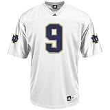 NCAA adidas Notre Dame Fighting Irish #9 Youth Replica Football Jersey-White (Large)