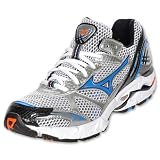 MIZUNO Wave Rider 14 Men's Running Shoes, White/Silver/Blue