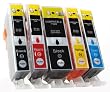 5 kompatible Druckerpatronen PGI-520 CLI-521 mit CHIP und F�llstandsanzeige f�r Canon Pixma MP980 MP990 IP3600 IP4600 IP4700 MP540 MP550 MP560 MP620 MP630 MP640 MX860 MX870. Sie erhalten 1x schwarz (520BK) 1x schwarz (521BK) 1x cyan (521C) 1x rot (521M) 1x gelb (521Y)