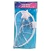White Glitter Fairy Wings with Wand Adult