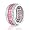 Bling Jewelry Sterling Silver Channel-Set Pink CZ Wide Eternity Ring Size 5