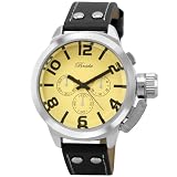 Breda Men's 1626-Black Austin Screw-Cap Crown And Latch Watch