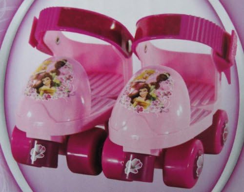 skates Disney Princess Kids Rollerskate with Knee Pads, Junior Size 6-9