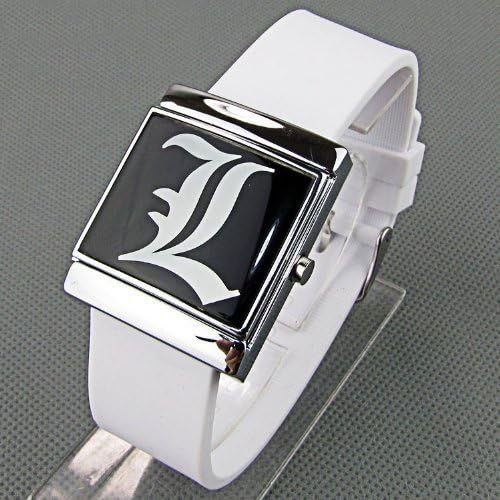 Cosplay Death Note Blue Light LED Watch (white) by superwatch