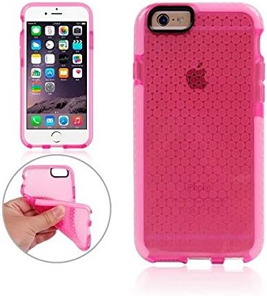 For Iphone 6 Plus Case,Iphone 6s Plus Case (5.5 Inch),Hotoy(TM) Unique Fashion Honeycomb Pattern Design Clear Case Protective Impact Soft Evo and TPU Phone Case (Rose Pink)