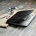 GMYLE (R) Black Premium Quality PU Leather With Crazy Horse Pattern Dual Zipper Sleeve Bag Skin Case Cover For Apple Macbook Pro 13-inches
