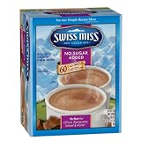 Swiss Miss Hot Cocoa Mix, Milk Chocolate, No Sugar Added, 60-Count Envelopes (Pack of 2) ~ Swiss Miss