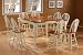 All new item 9 pc 2 tone creamy buttermilk finish and and dark oak counter height dining room table set