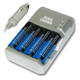 Pro Series Fast and Smart AAA AA Nimh AC DC Battery Charger w  LED Display w  4 Premium... by Accessory Power