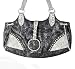 Blue Elegance Crystal Studded Faux Python Handbag Rocker Handbag