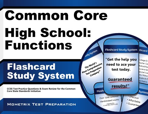 common core high school functions flashcard study system ccss test practice questions  exam review for the