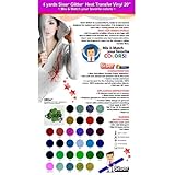 4 Yards Siser Glitter Heat Transfer Vinyl 20" (Mix & Match your favorite colors)