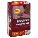GoodNites Underpants, Girls, S-M (38-65 lbs), Jumbo