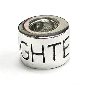Sterling Silver Daughter Ring Enamel Bead For European Charm Bracelets