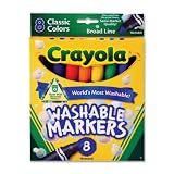 Crayola Broad Line Washable Markers - Set of 8 - Assorted Colors