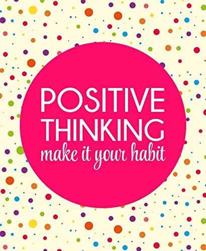 Bingbinge Positive Thinking Quote Art Print on Canvas - 12" X 16"