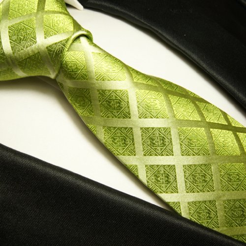 Paul Malone Necktie 100% Silk Green