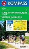 Kompass Karten, Europäischer Fernwanderweg E 5, Teil Süd: Wanderkarte