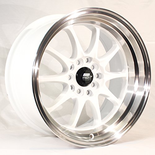 15x8 MST CE28 Style MT11 4x100 0 White Wheel fit Civic CRX Del Sol Prelud set(4)