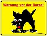 WARNUNG VOR DER KATZE SPAß FUNSCHILD BLECHSCHILD R369