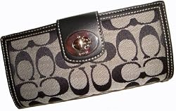 Coach Wallet Trnlk Signature Slim Env Black/White/Black