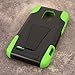 Empire MPERO IMPACT X Series Kickstand Case for ZTE Warp 4G N9510 - Retail Packaging - Black/Neon Green