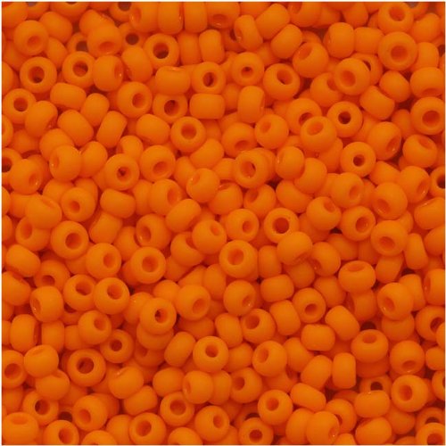 Toho Round Seed Beads 11/0 #42DF 'Opaque Frosted Cantelope' 8 Gram Tube
