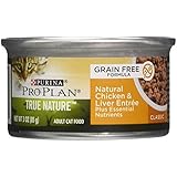 Purina Pro Plan Wet Cat Food, True Nature, Grain Free, Natural Chicken & Liver Entr&eacute;e, 3-Ounce Can, Pack of 24
