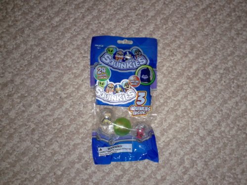 3 PACK BOYS SQUINKIES WITH CARRY BAG & 24 STICKERS