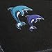 BDK Universal Fit 4-Piece Dolphin Design Carpet Floor Mat Set - (Black/Blue Dolphin), (MT-515)